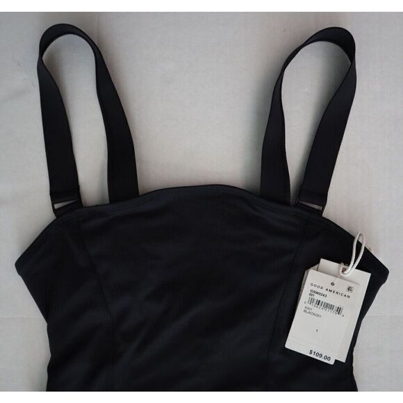 Good American GSW0243 Women's Sz 1/S Black Contour Compress 1-Pc Swimsuit - Picture 6 of 11